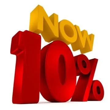 Now10%. Stock Illustration