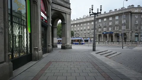 Nowa Huta tram pan 08 Stock Footage 80238579