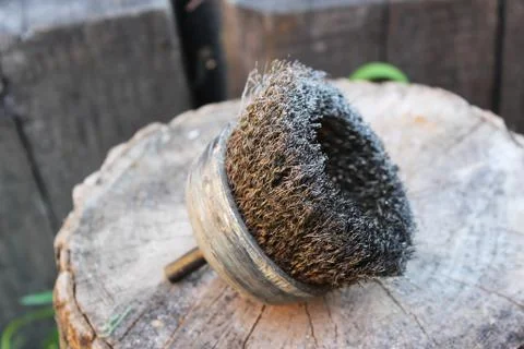 A nozzle for a drill to clean the rust off Stock Photos