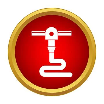 Nozzle extruding material representing 3d printing technology Stock Illustration