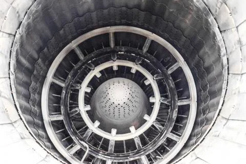 A nozzle of a jet engine with a variable thrust direction 스톡 사진