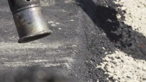The nozzle of a roofing gas torch. Stock Footage 332434163