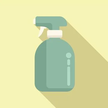 Nozzle sprayer icon flat vector. Palm cleanse safe Ilustración de archivo