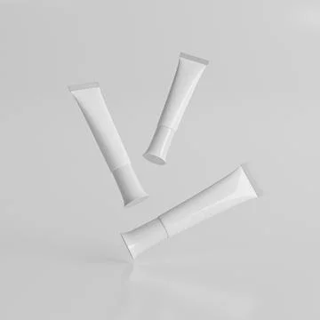 Nozzle tip tube packging mockup, white plastic soft tube with point tip Stock Illustration
