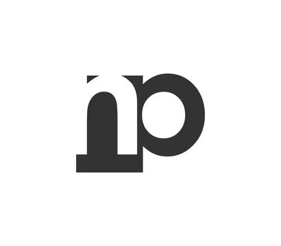 NP creative geometric initial based modern and minimal logo. Letter n p tre.. Stock Illustration