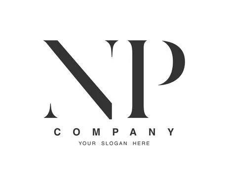 NP logo design. Initial letter n and p serif font style. Creative classic c.. Stock Illustration