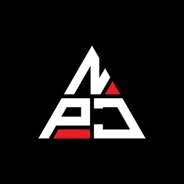 NPJ triangle letter logo design with triangle shape. NPJ triangle logo desi.. Stock Illustration