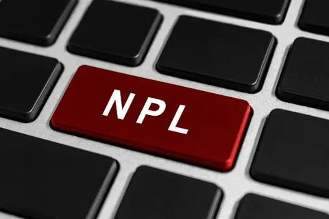 NPL or Nonperforming Loan button on keyboard Stock Photos