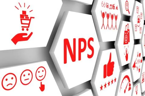 NPS concept cell background 3d illustration Stock Illustration