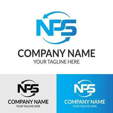 NPS letter Initial abstract typography modern logo design template Stock Illustration