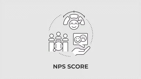 NPS score animated line concept icon Stock Footage 345258343