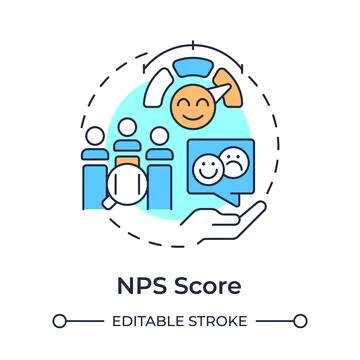 NPS score multi color concept icon Stockillustratie
