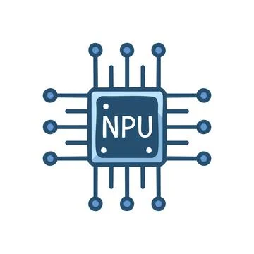 A NPU (Neural Processing Unit) simple illustration Stock Illustration