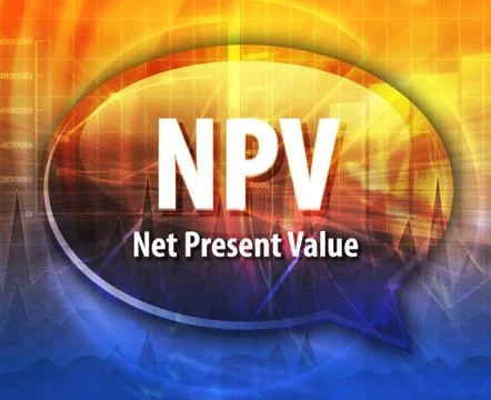 NPV acronym word speech bubble illustration Stock Illustration