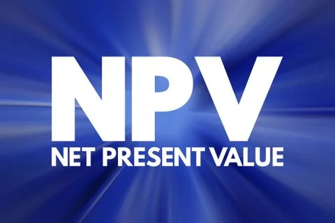 NPV - Net Present Value acronym, business concept background Foto stock