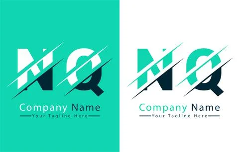 NQ Letter Logo Vector Design Template Elements 库存插图