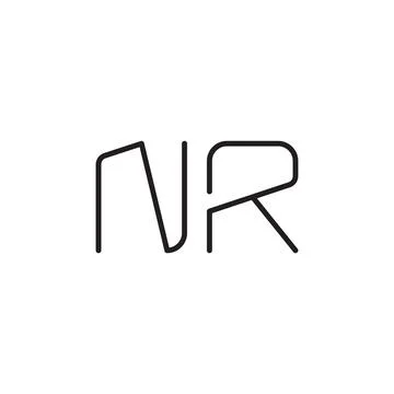Nr initial letter vector logo icon Stock Illustration