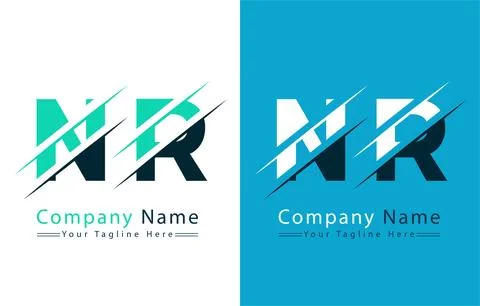 NR Letter Logo Vector Design Concept Elements Illustrazione stock