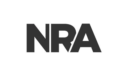 NRA logo design template with strong and modern bold text. Initial based ve.. Stock Illustration