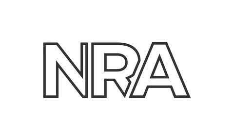 NRA logo design template with strong and modern bold text. Initial based ve.. Stock Illustration