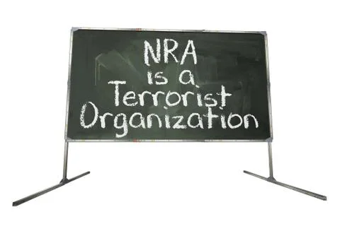 NRA is a Terrorist Organization Chalkboard Stock Illustration