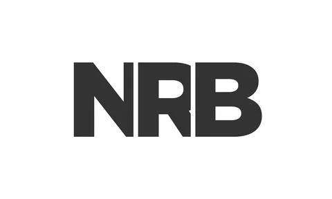 NRB logo design template with strong and modern bold text. Initial based ve.. Stock Illustration