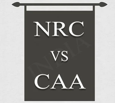 NRC VS CAA showing on black banner. Ilustración de archivo
