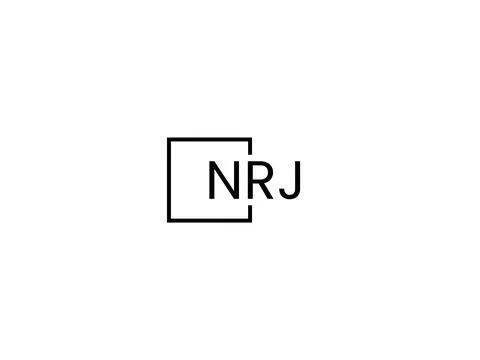 NRJ letter initial logo design vector illustration Ilustración de archivo