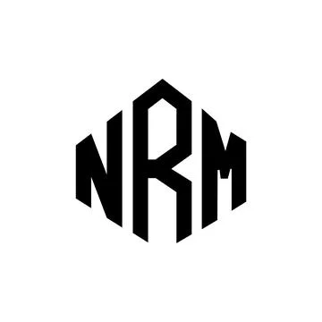 NRM letter logo design with polygon shape. NRM polygon and cube shape logo .. Illustrazione stock
