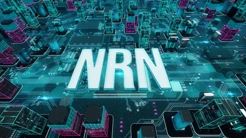NRN with digital technology concept Video stock 104636004