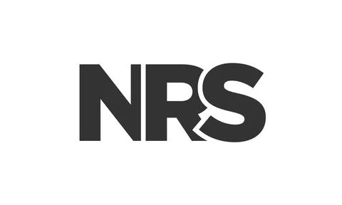 NRS logo design template with strong and modern bold text. Initial based ve.. Stock Illustration