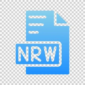 Nrw file extension icons. document format symbols with gradient colors. Illustrazione stock