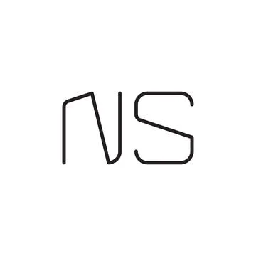 Ns initial letter vector logo icon Illustrazione stock