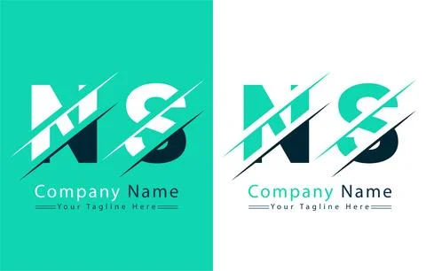 NS Letter Logo Design Template. Vector Logo Illustration Stock Illustration