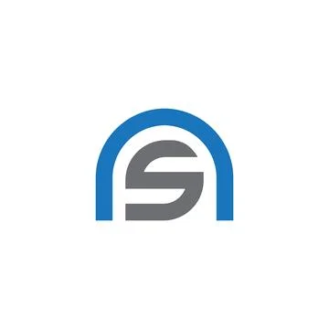 NS Letter monogram Initial Logo Design Template Vector Illustration. NS ele.. Stock Illustration