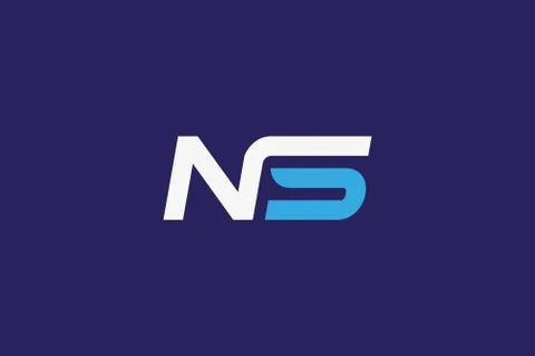 NS logo design . Creative Letter N S in one form . Stock Illustration