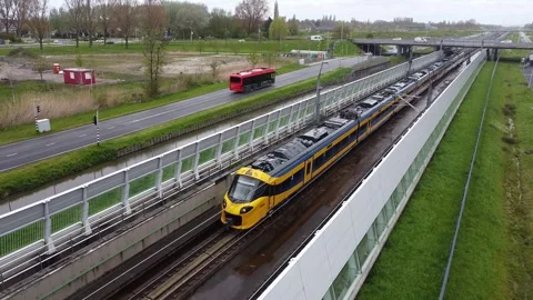 NS new train on the high speed line Video stock 244917575