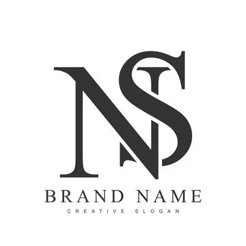 NS trendy logotype template. Initial letter n and s classic font style. Cre.. Stock Illustration