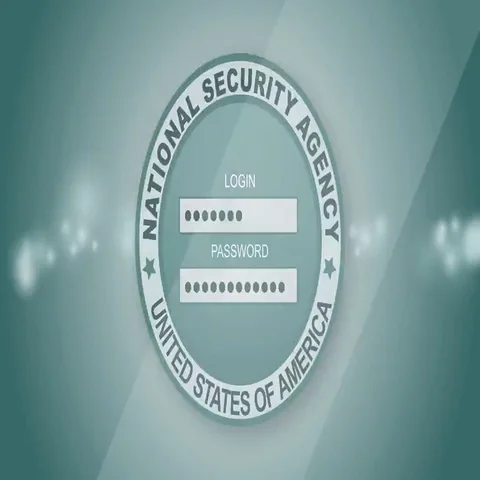 NSA computer interface. Simulated computer monitor National Security Agency Stock Footage 69547051