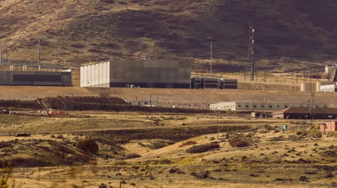 NSA data center in Utah zoomed in Video stock 32243083