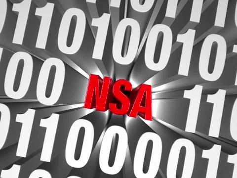 Nsa hiding in computer code Stockillustratie