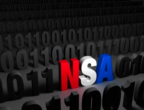 Nsa hiding in the dark web Stock Illustration