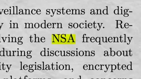 NSA Highlighted in Newspaper Article Surveillance Cybersecurity and Stock Footage 335343824