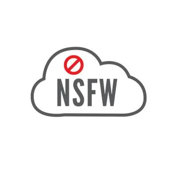 NSFW icon - Not Safe For Work Anagram icon Stock Illustration