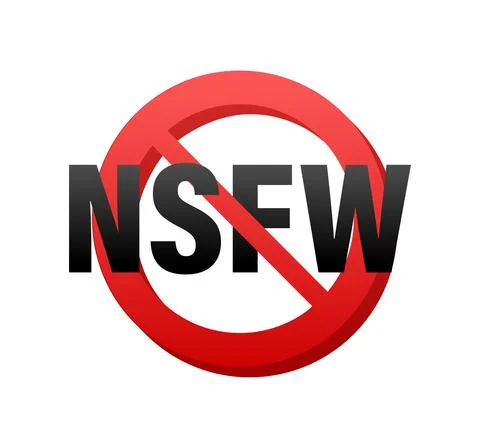 NSFW Sign. Not Safe for work, Censorship. Vector stock illustration. Stock Illustration