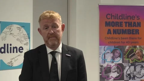 NSPCC CEO calls it an incredibly sad day for everyone at Childline after Dame E Stock Footage 346786848