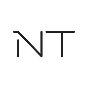 Nt initial letter vector logo icon Illustrazione stock