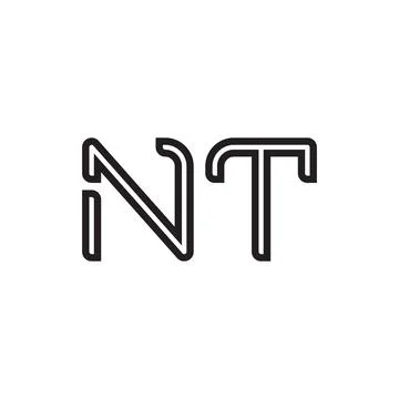 Nt initial letter vector logo icon Stock Illustration