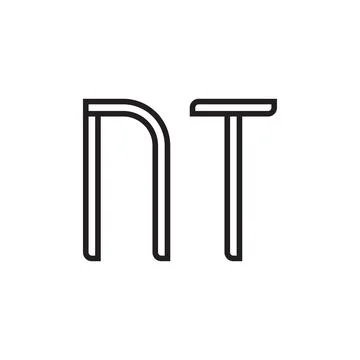 Nt initial letter vector logo icon Ilustração Stock