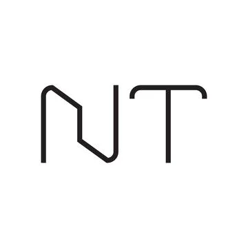 Nt initial letter vector logo icon Stock Illustration